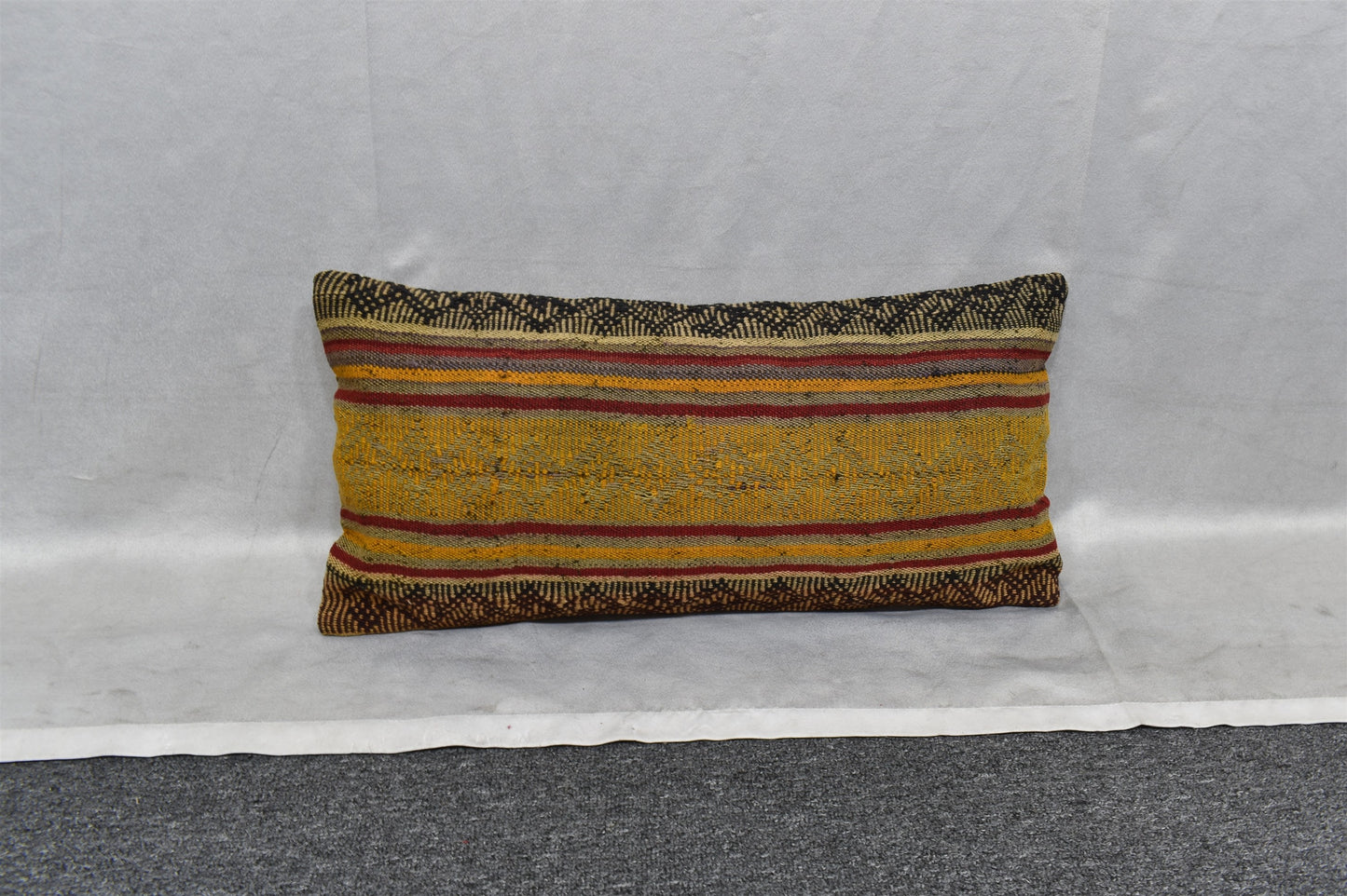 Yeni El Dokuma Dekoratif Lumbar Kilim Kırlent Yastık Kılıfı 6855