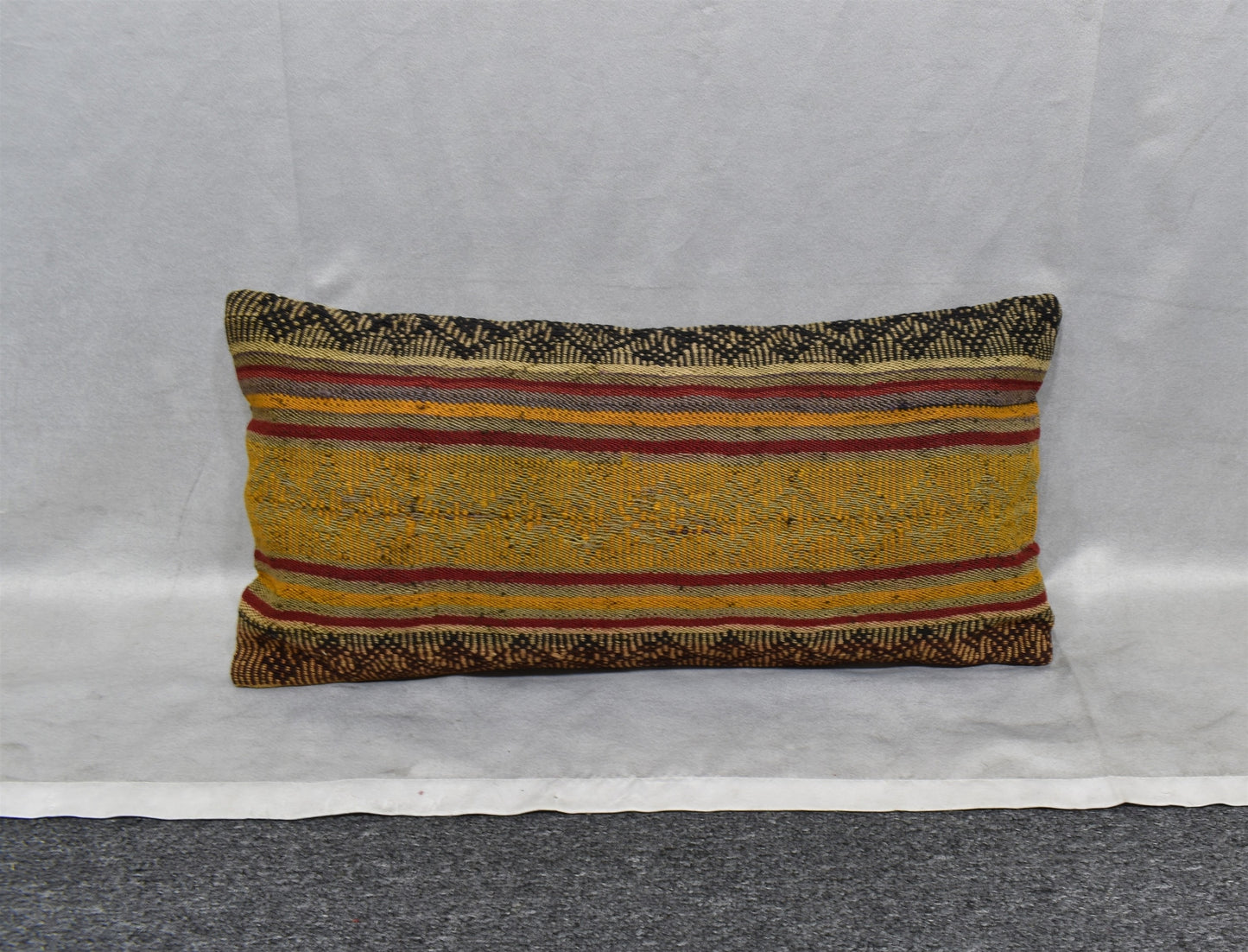 Yeni El Dokuma Dekoratif Lumbar Kilim Kırlent Yastık Kılıfı 6855