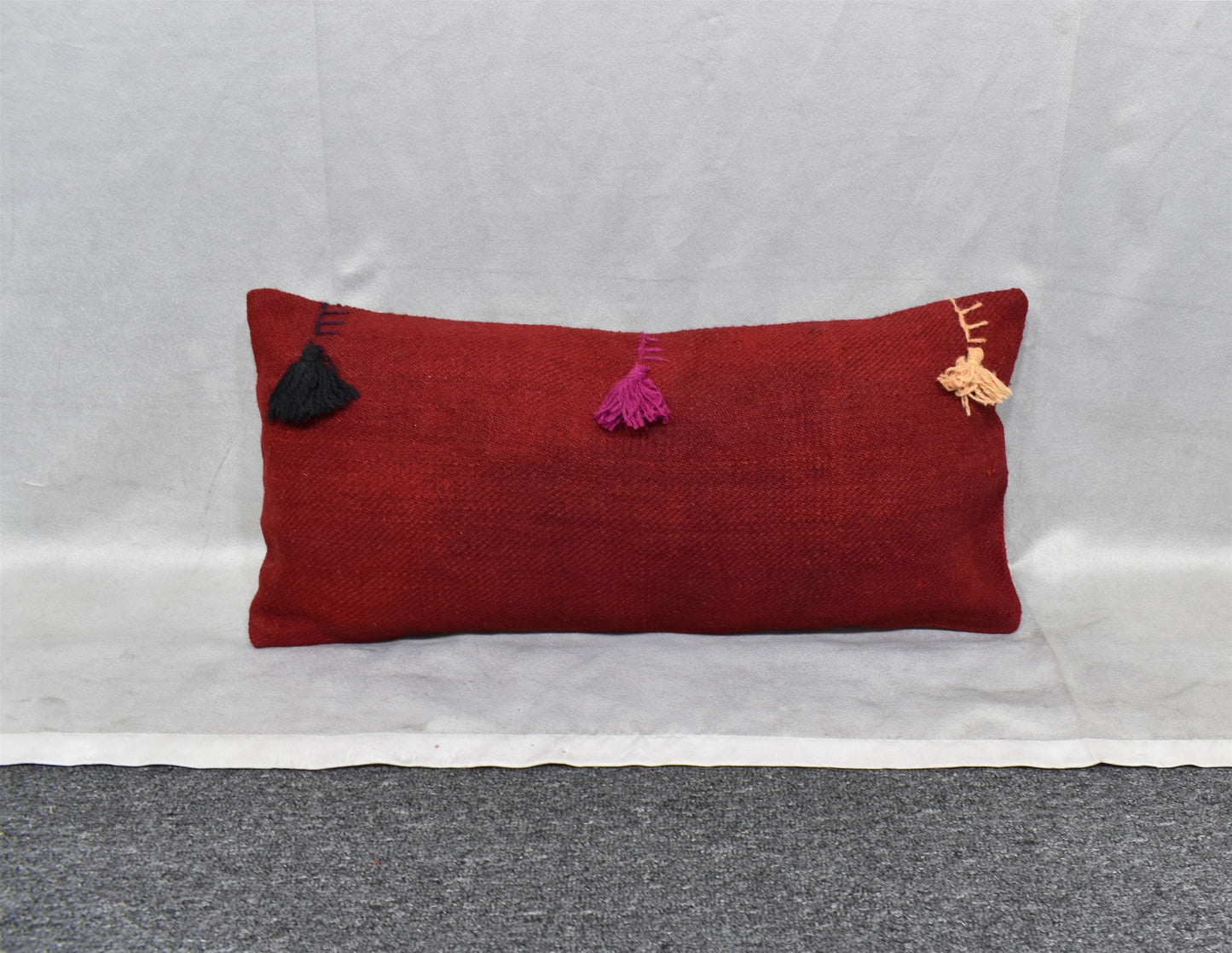 Yeni El Dokuma Dekoratif Lumbar Kilim Kırlent Yastık Kılıfı 6856