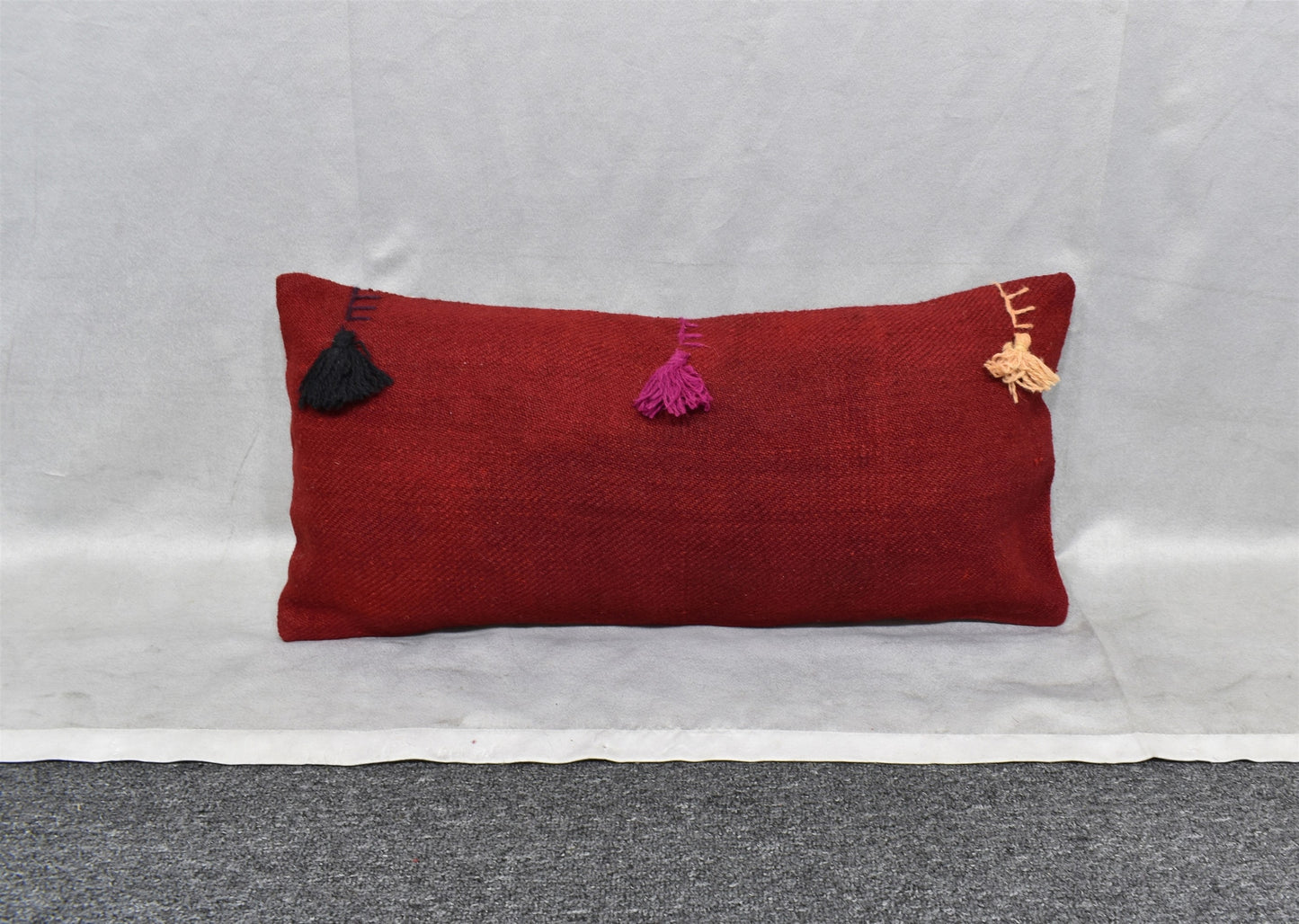 Yeni El Dokuma Dekoratif Lumbar Kilim Kırlent Yastık Kılıfı 6856