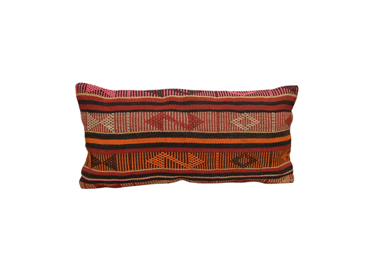 Yeni El Dokuma Dekoratif Lumbar Kilim Kırlent Yastık Kılıfı 6857