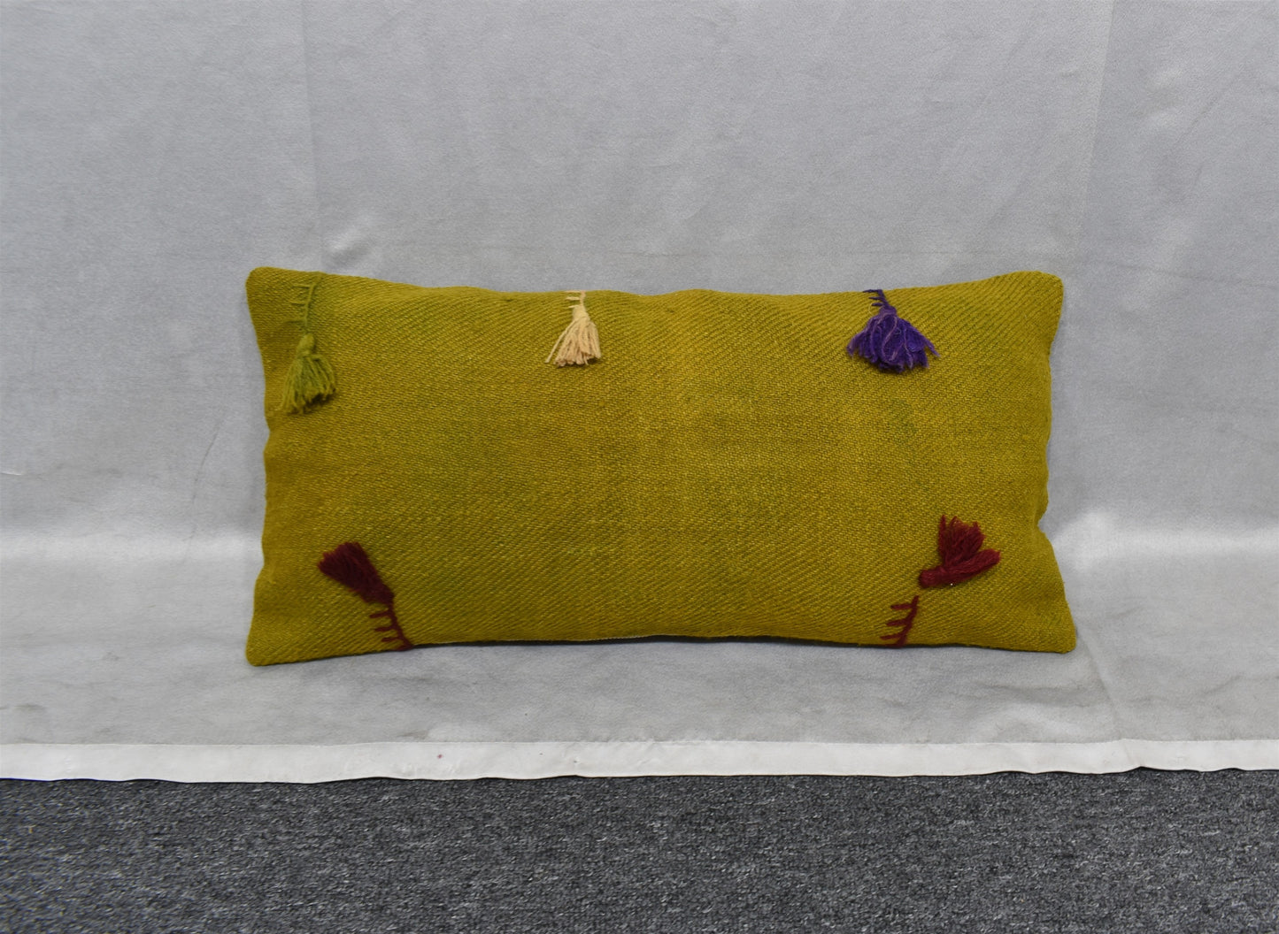 Yeni El Dokuma Dekoratif Lumbar Kilim Kırlent Yastık Kılıfı 6858