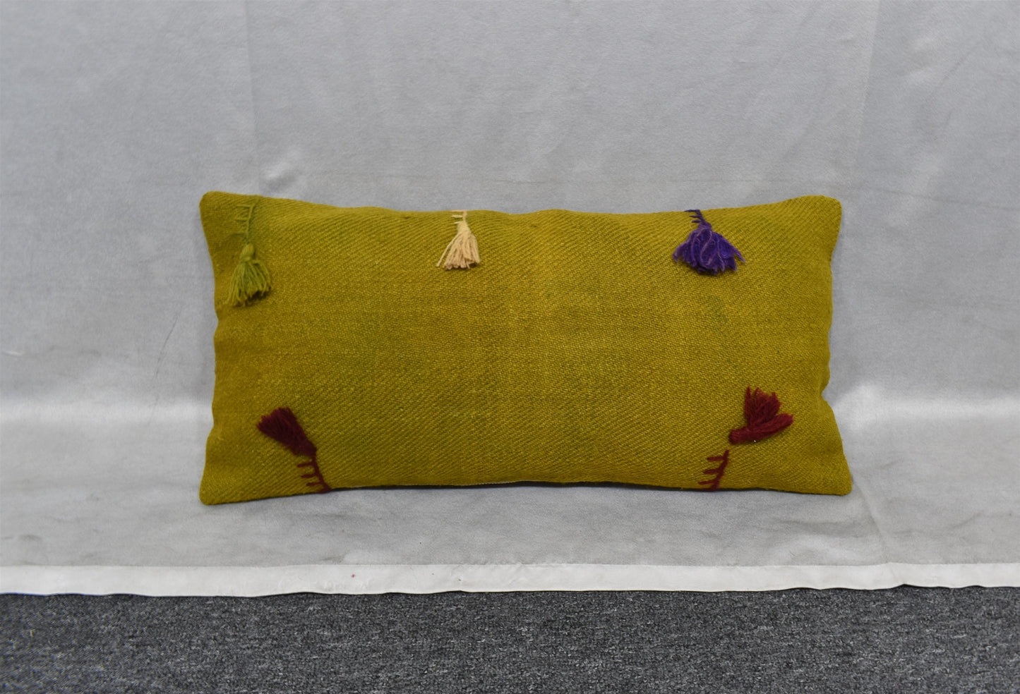 Yeni El Dokuma Dekoratif Lumbar Kilim Kırlent Yastık Kılıfı 6858