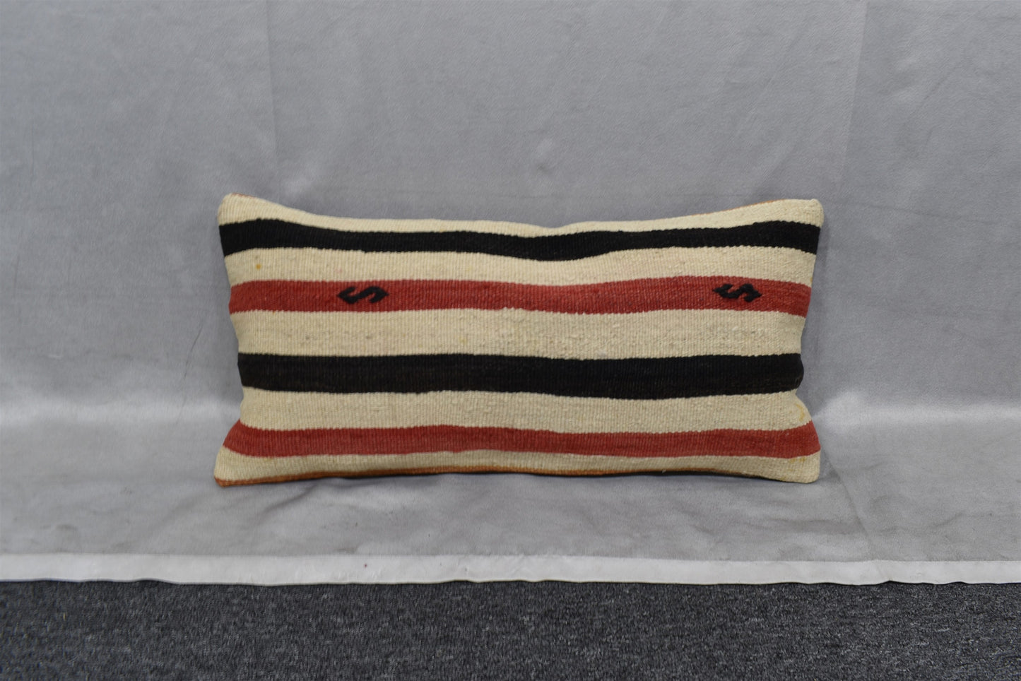 Yeni El Dokuma Dekoratif Lumbar Kilim Kırlent Yastık Kılıfı 6860