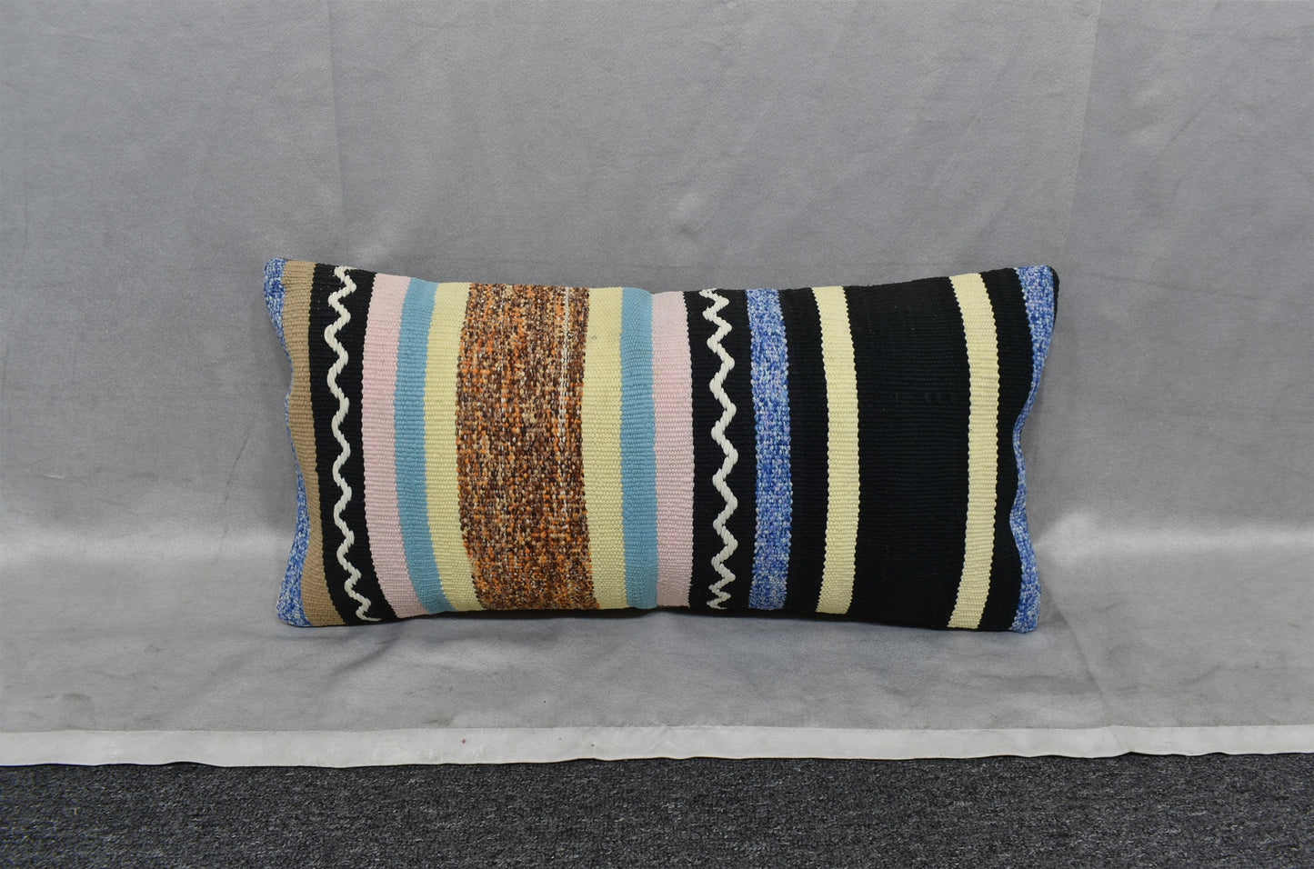 Yeni El Dokuma Dekoratif Lumbar Kilim Kırlent Yastık Kılıfı 6862