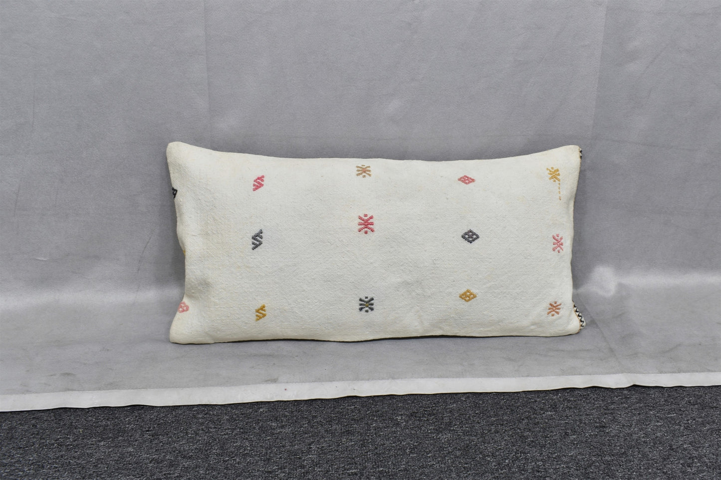 Yeni El Dokuma Dekoratif Lumbar Kilim Kırlent Yastık Kılıfı 6864