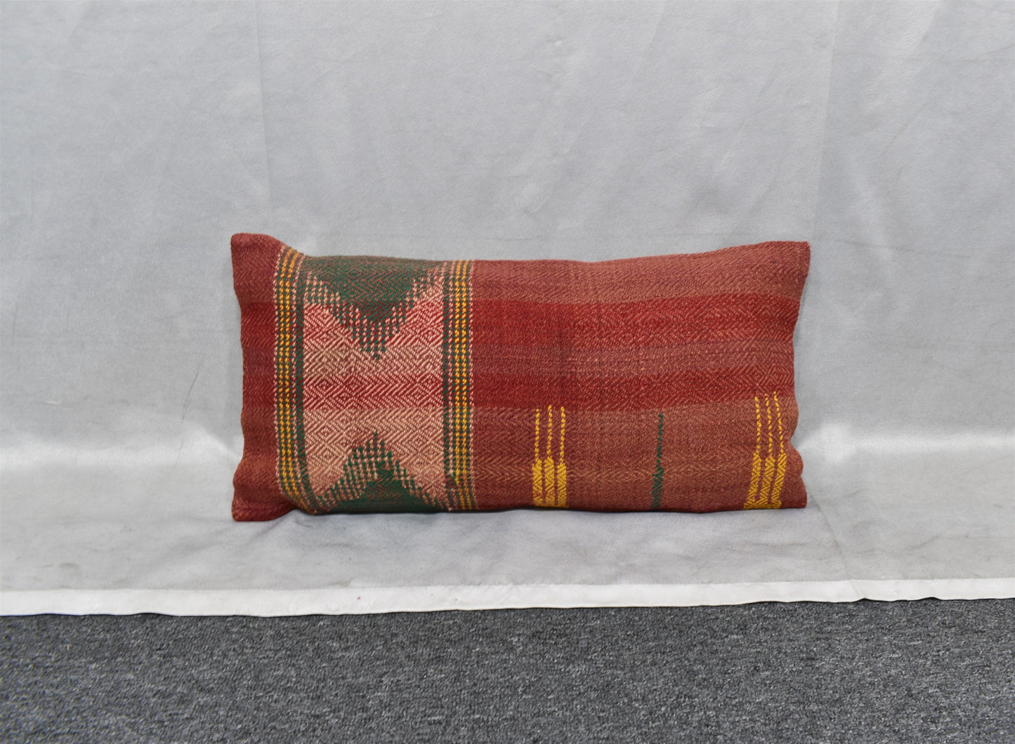 Yeni El Dokuma Dekoratif Lumbar Kilim Kırlent Yastık Kılıfı 6871