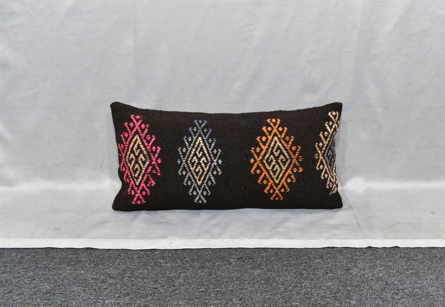 Yeni El Dokuma Dekoratif Lumbar Kilim Kırlent Yastık Kılıfı 6872