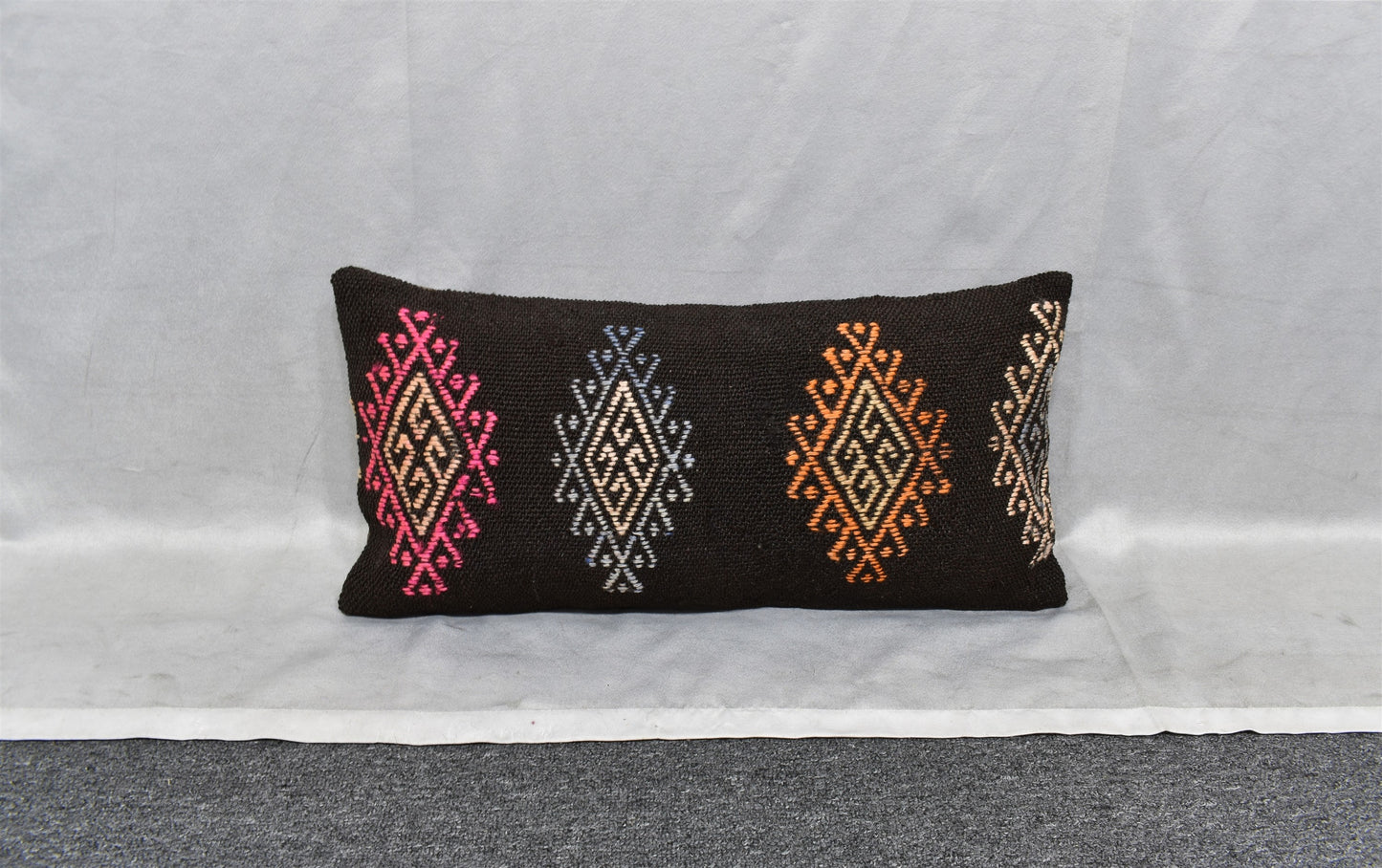 Yeni El Dokuma Dekoratif Lumbar Kilim Kırlent Yastık Kılıfı 6872