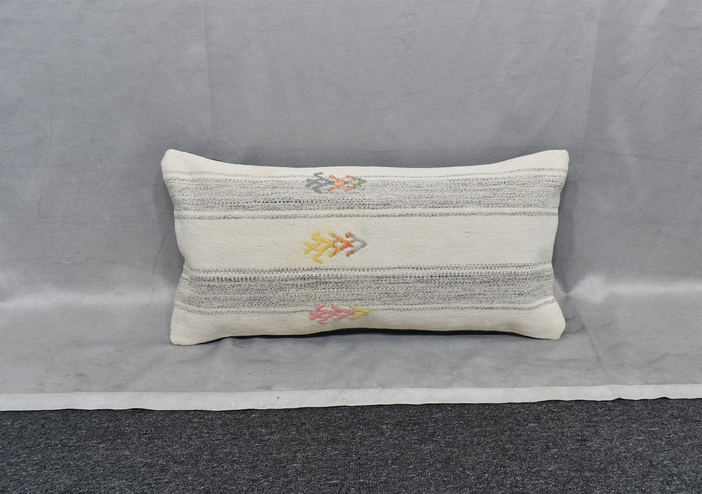 Yeni El Dokuma Dekoratif Lumbar Kilim Kırlent Yastık Kılıfı 6873