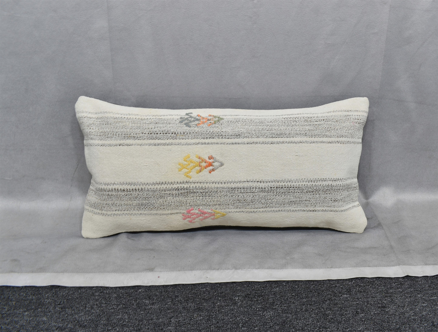 Yeni El Dokuma Dekoratif Lumbar Kilim Kırlent Yastık Kılıfı 6873