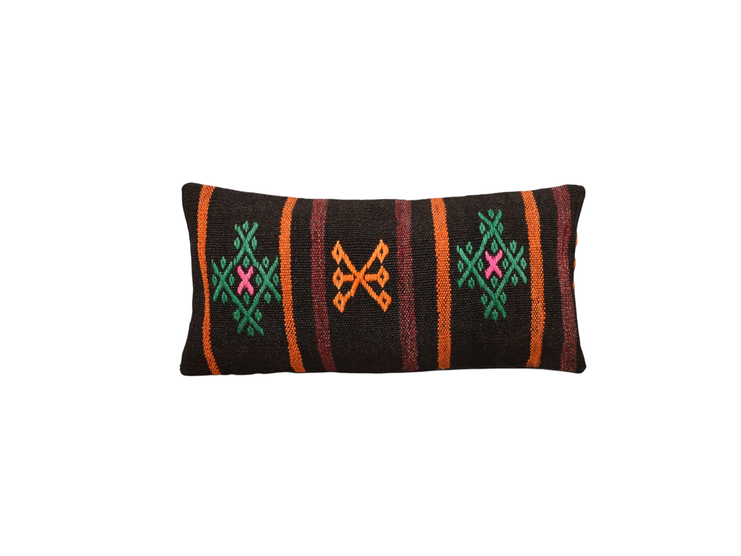 Yeni El Dokuma Dekoratif Lumbar Kilim Kırlent Yastık Kılıfı 6874