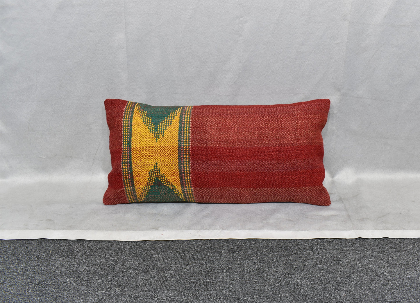 Yeni El Dokuma Dekoratif Lumbar Kilim Kırlent Yastık Kılıfı 6883