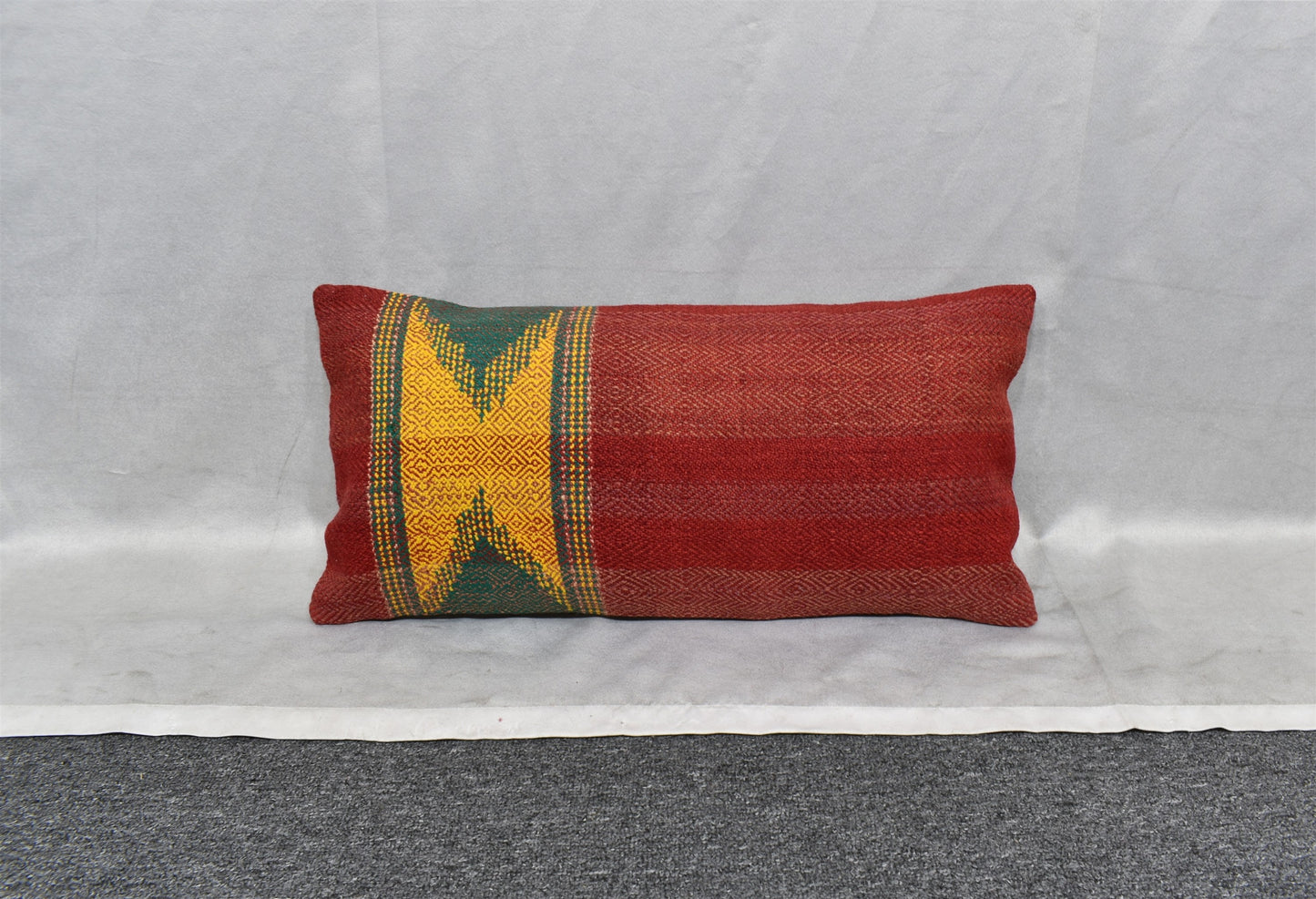 Yeni El Dokuma Dekoratif Lumbar Kilim Kırlent Yastık Kılıfı 6883