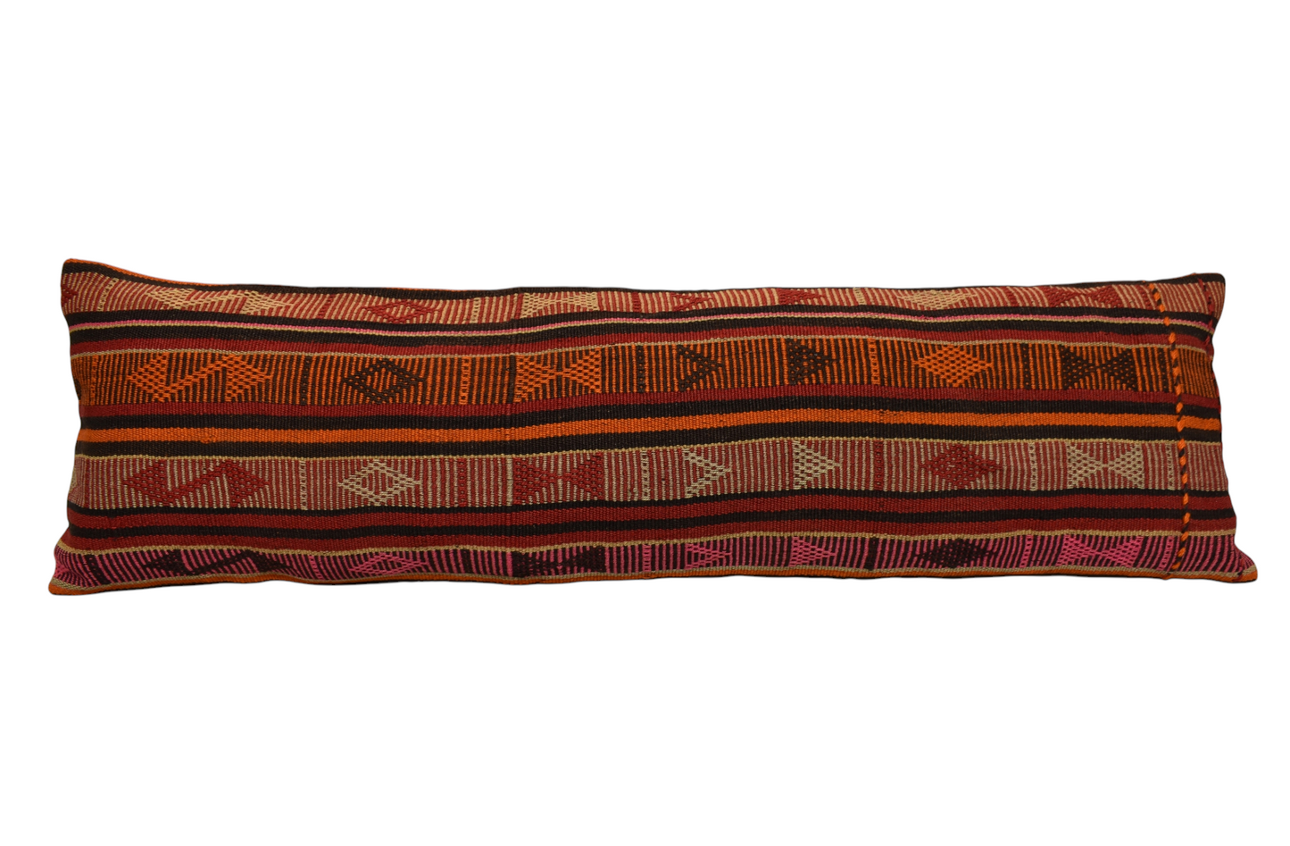 Yeni El Dokuma Dekoratif Lumbar Kilim Kırlent Yastık Kılıfı 6890