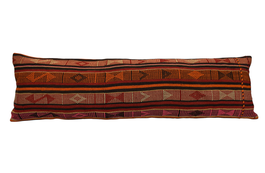 Yeni El Dokuma Dekoratif Lumbar Kilim Kırlent Yastık Kılıfı 6890