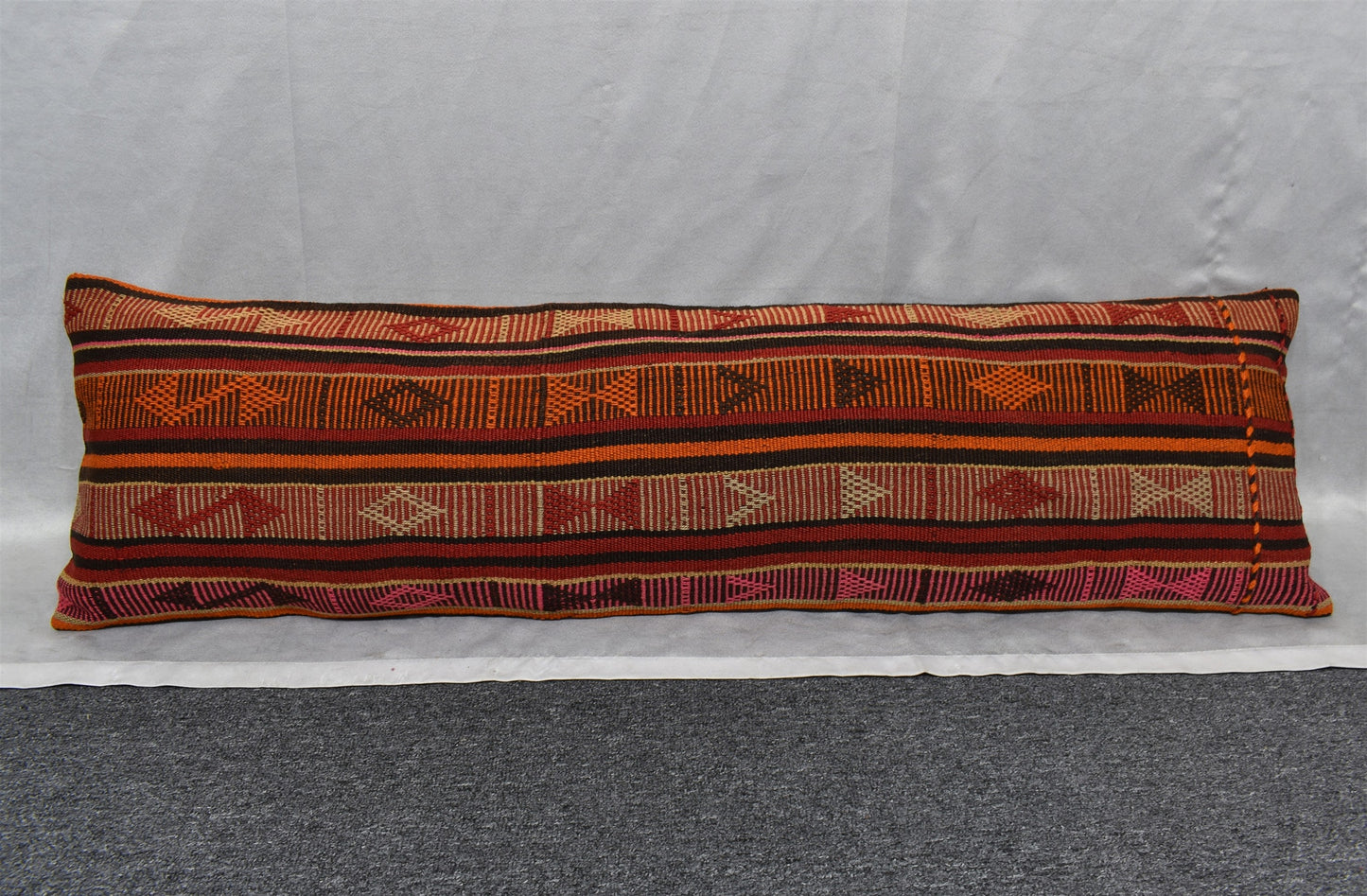 Yeni El Dokuma Dekoratif Lumbar Kilim Kırlent Yastık Kılıfı 6890