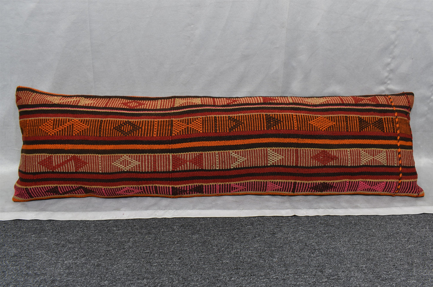 Yeni El Dokuma Dekoratif Lumbar Kilim Kırlent Yastık Kılıfı 6890