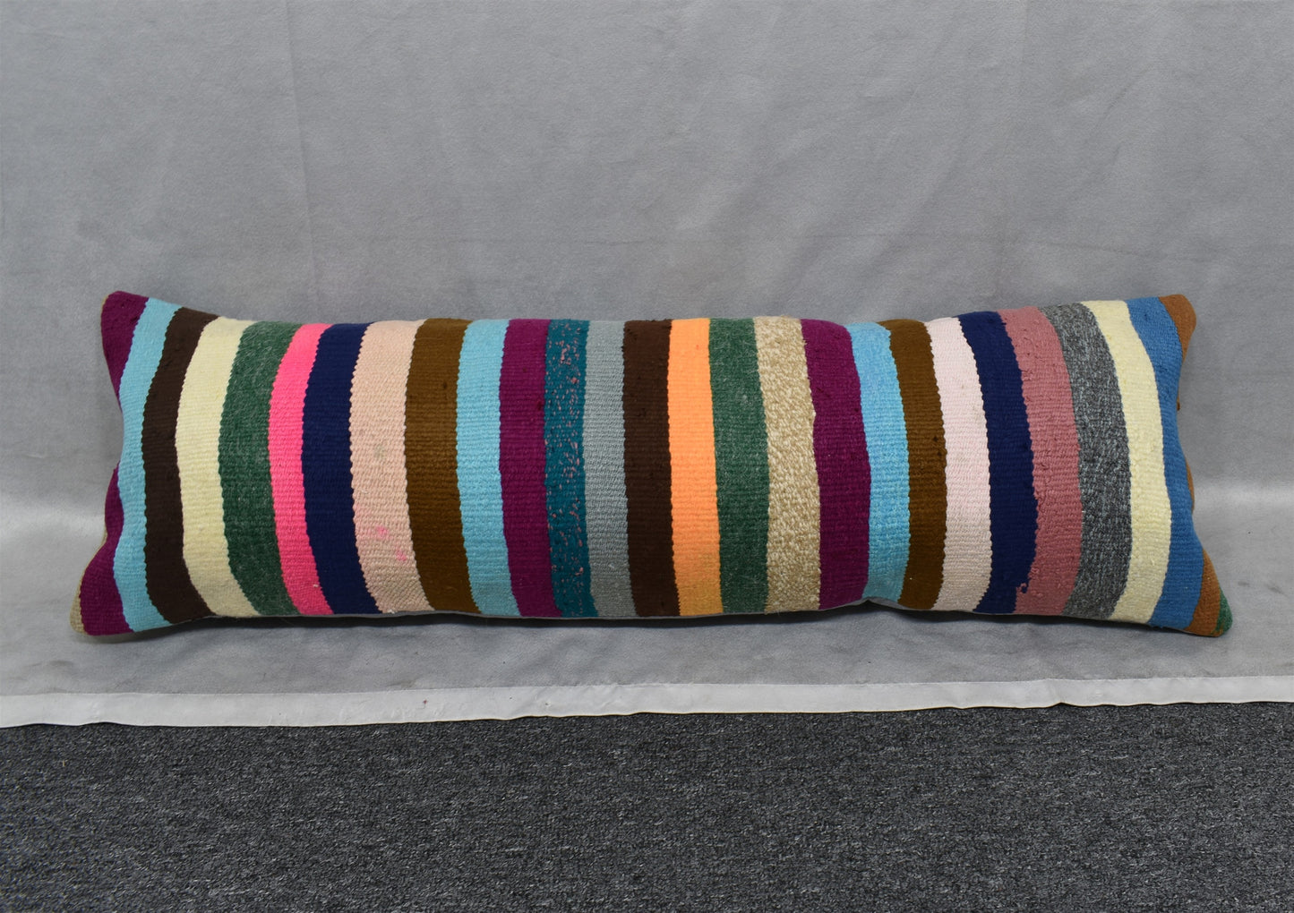 Yeni El Dokuma Dekoratif Lumbar Kilim Kırlent Yastık Kılıfı 6897