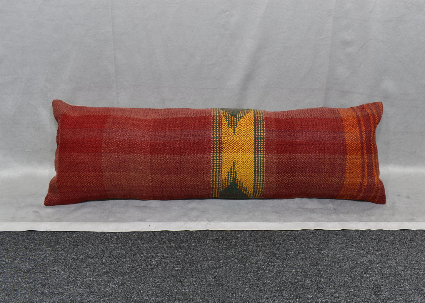 Yeni El Dokuma Dekoratif Lumbar Kilim Kırlent Yastık Kılıfı 6899