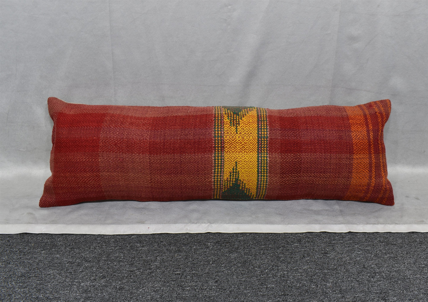 Yeni El Dokuma Dekoratif Lumbar Kilim Kırlent Yastık Kılıfı 6899