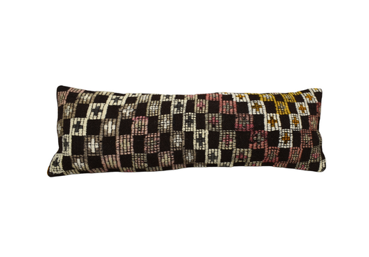 Yeni El Dokuma Dekoratif Lumbar Kilim Kırlent Yastık Kılıfı 6900