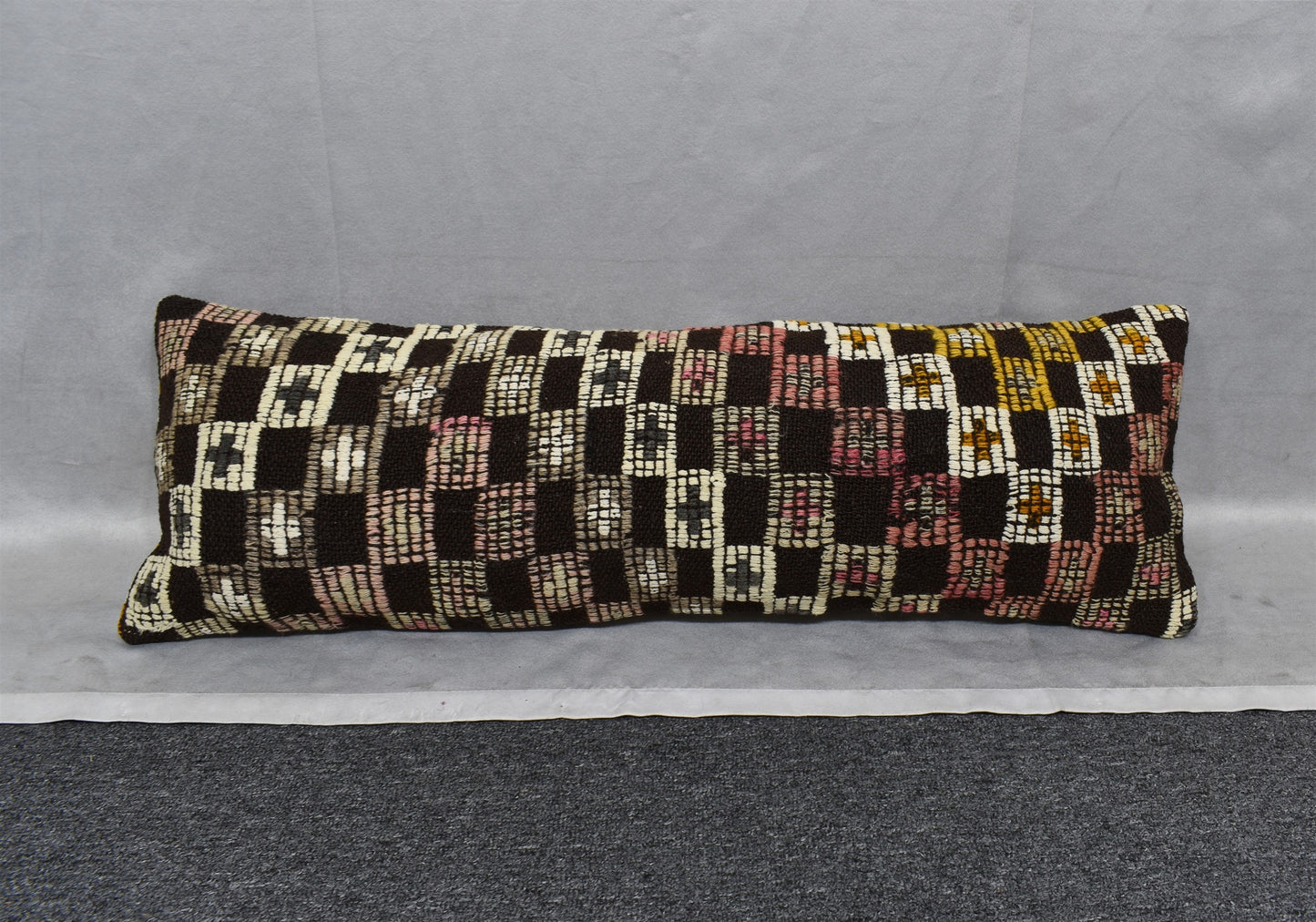 Yeni El Dokuma Dekoratif Lumbar Kilim Kırlent Yastık Kılıfı 6900