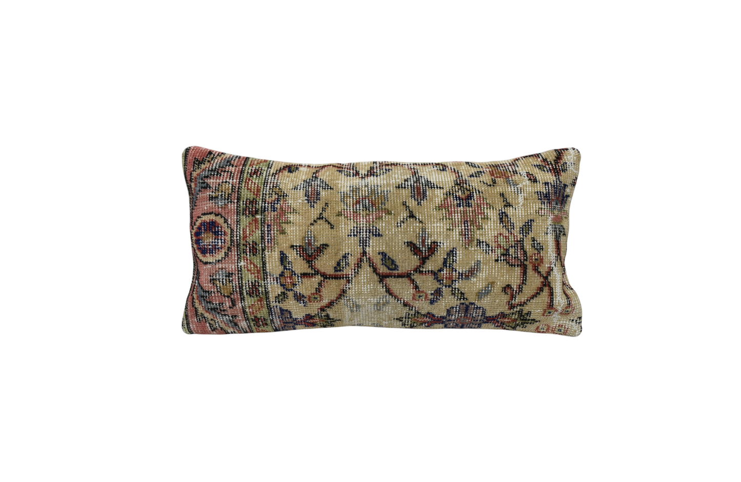 Vintage El Dokuma Dekoratif Lumbar Halı Kırlent Yastık Kılıfı 6902