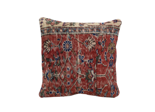 Vintage El Dokuma Dekoratif Halı Kırlent Yastık Kılıfı 6907