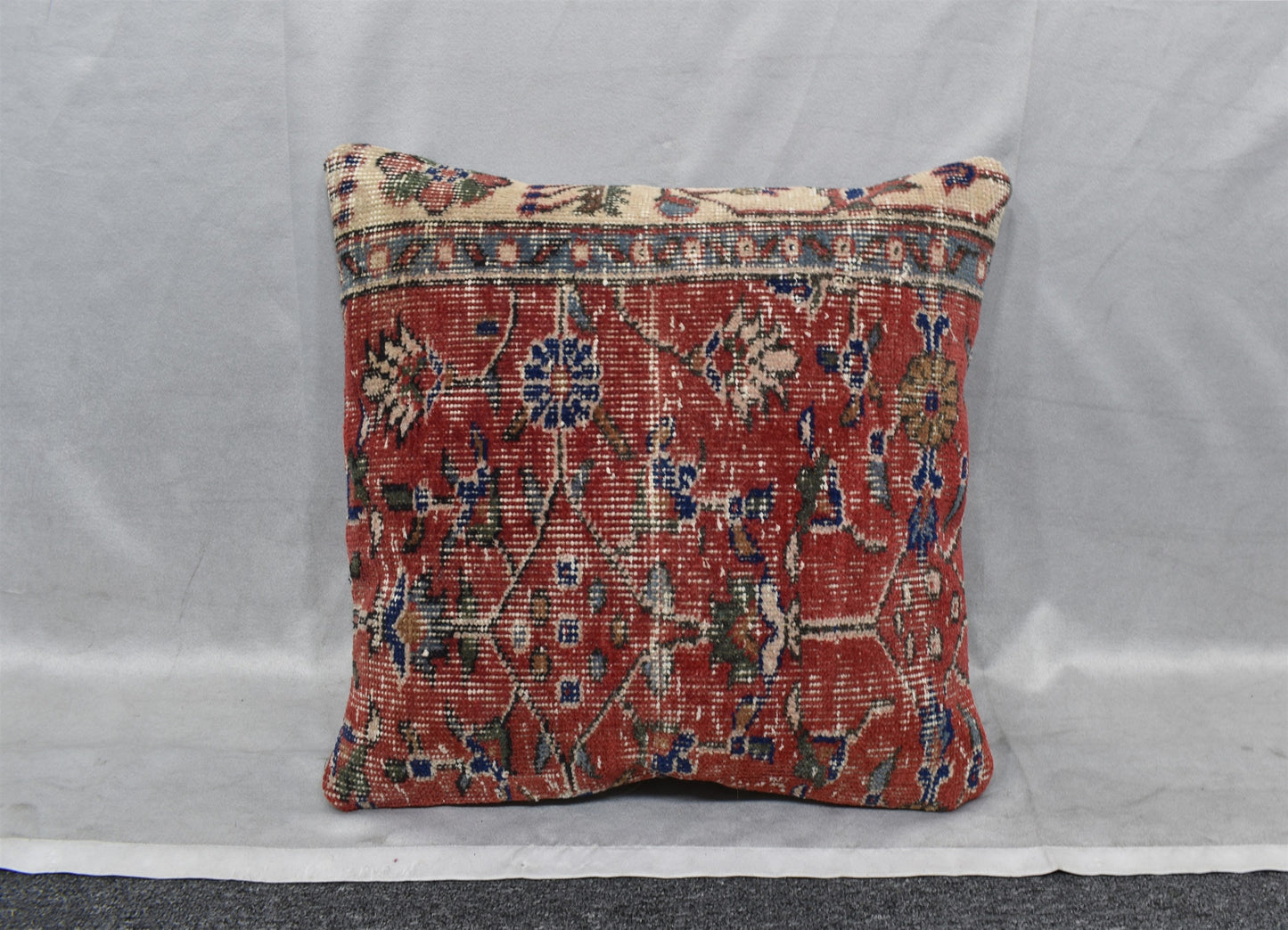 Vintage El Dokuma Dekoratif Halı Kırlent Yastık Kılıfı 6907