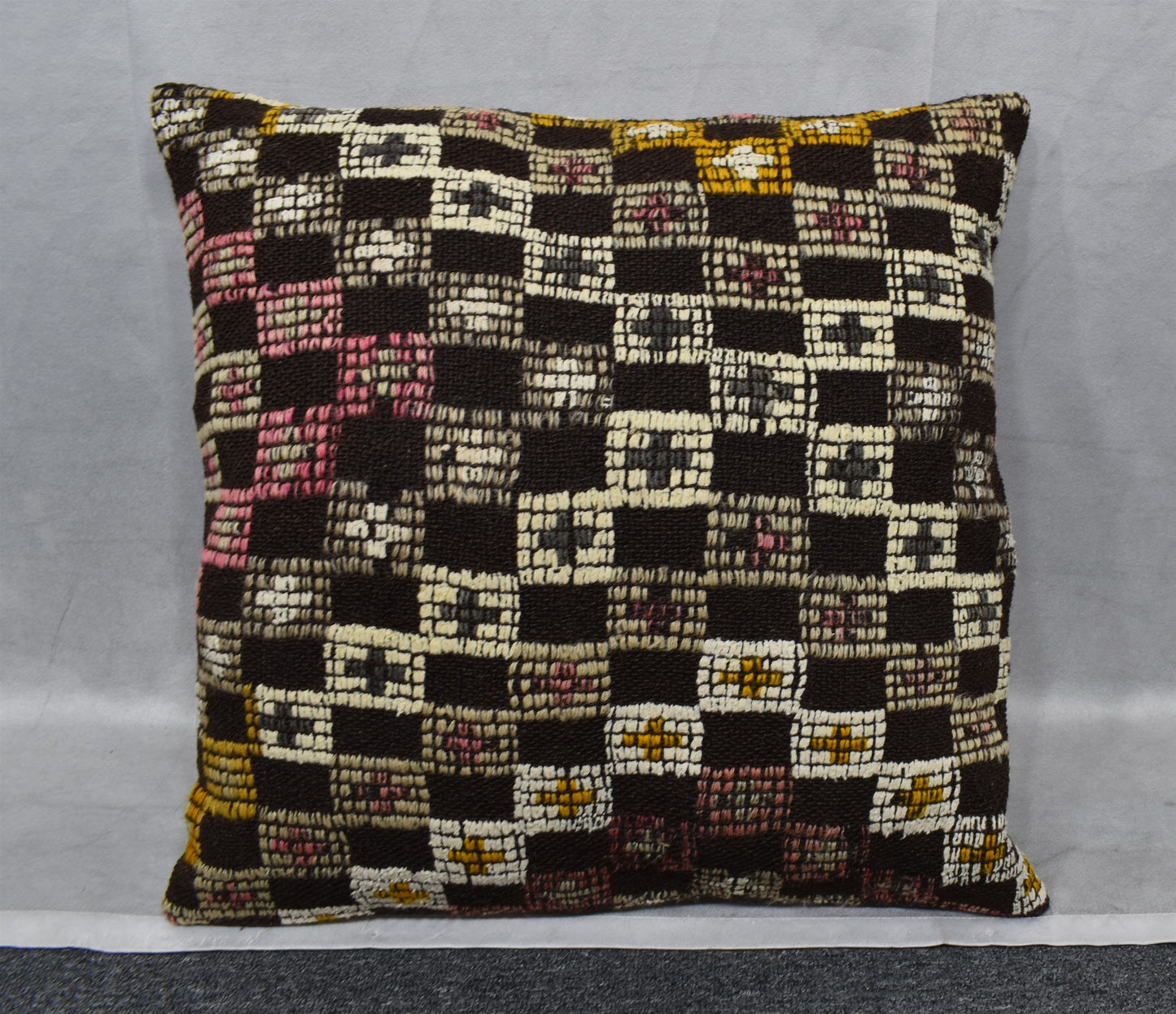 Yeni El Dokuma Dekoratif Kilim Kırlent Yastık Kılıfı 6909