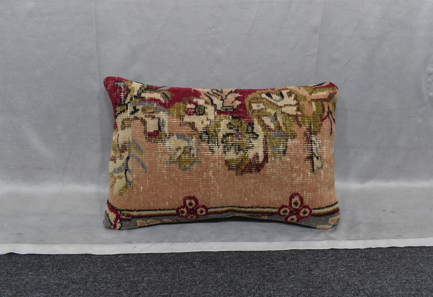 Vintage El Dokuma Dekoratif Halı Kırlent Yastık Kılıfı 6910