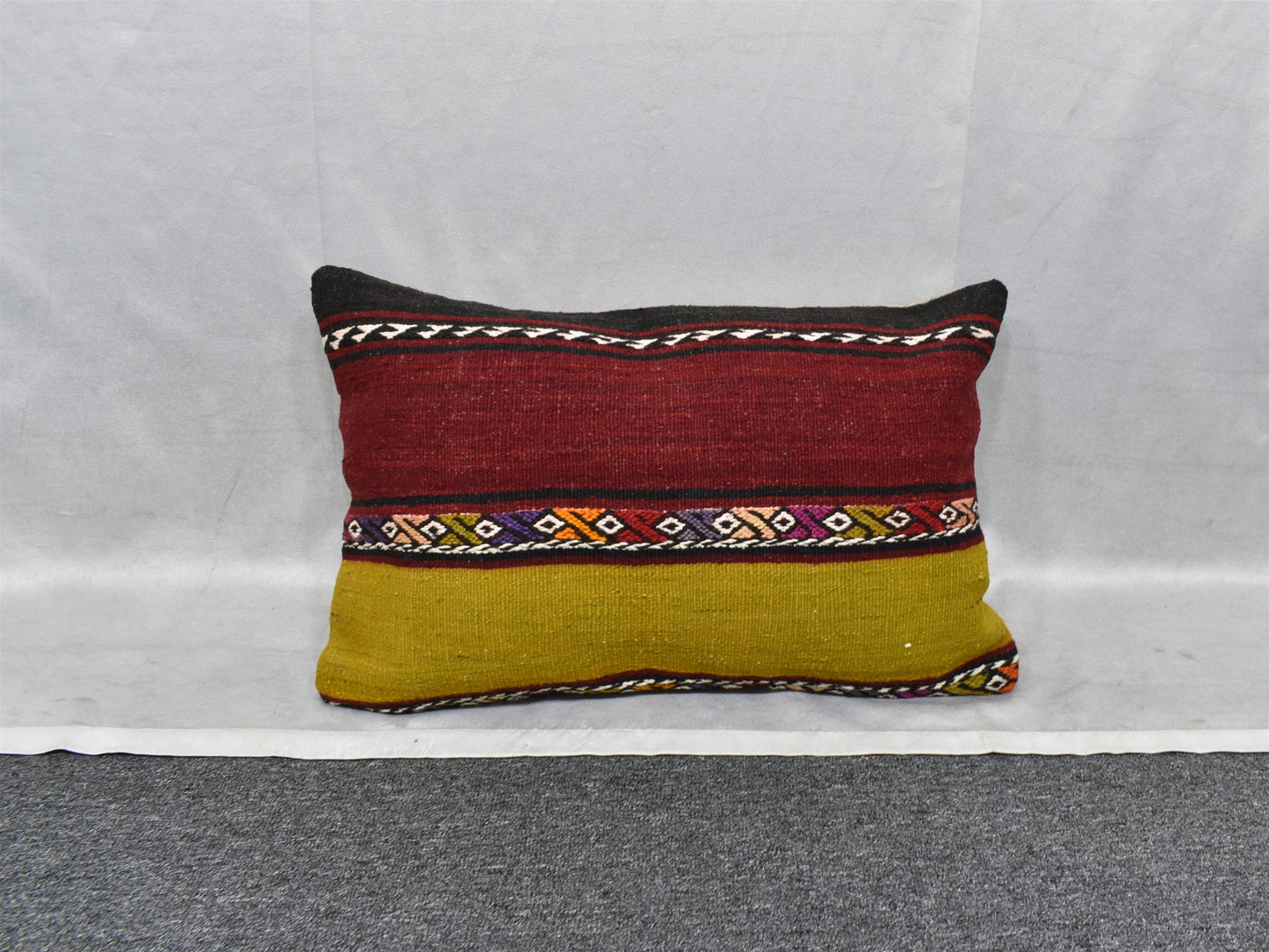 Yeni El Dokuma Dekoratif Kilim Kırlent Yastık Kılıfı 6912