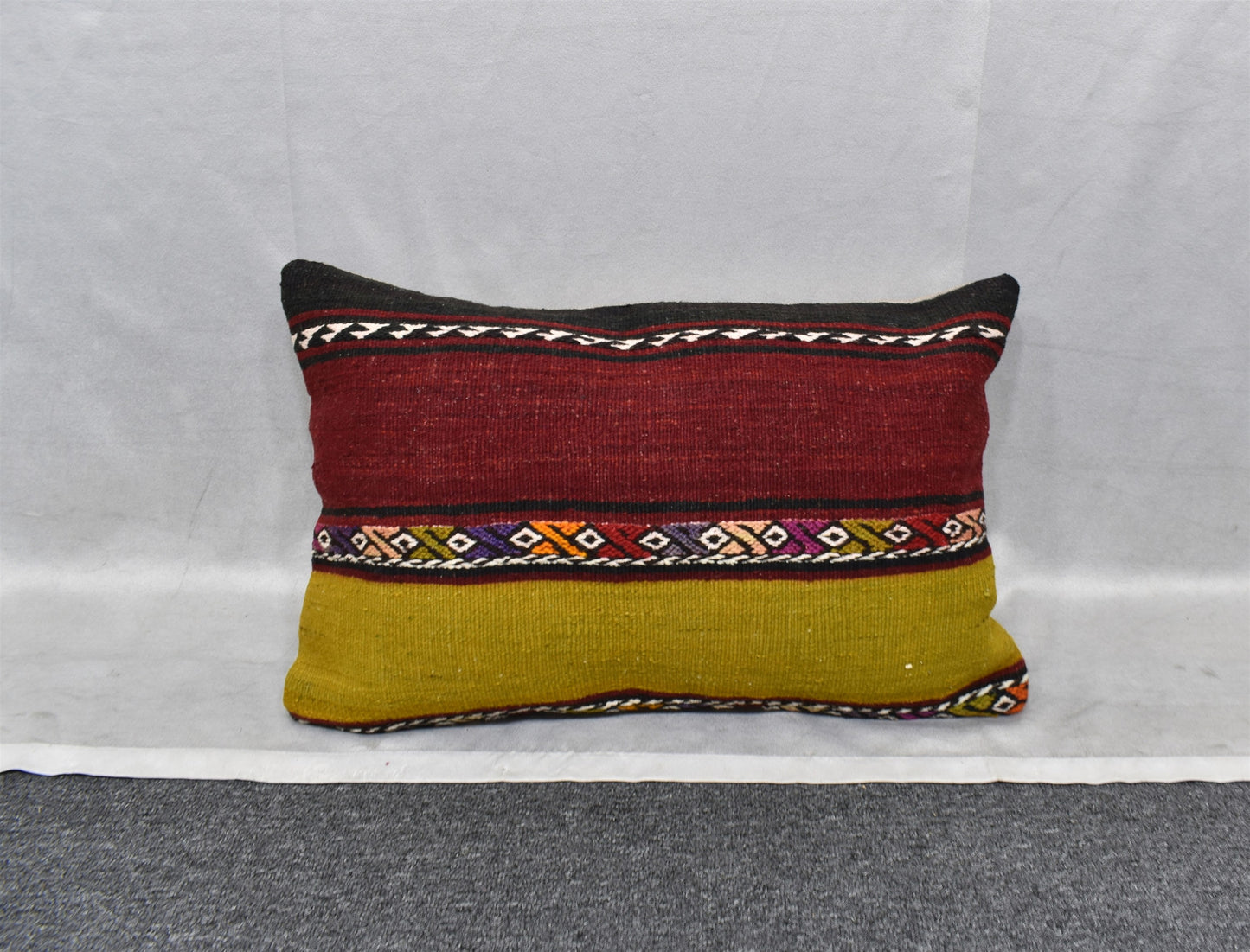 Yeni El Dokuma Dekoratif Kilim Kırlent Yastık Kılıfı 6912