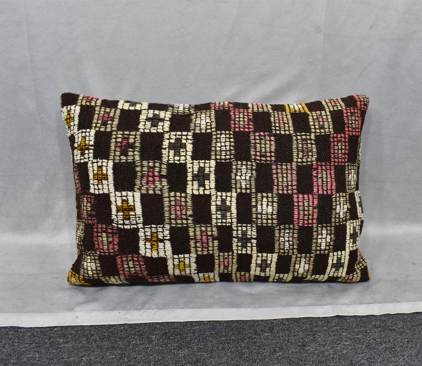 Yeni El Dokuma Dekoratif Kilim Kırlent Yastık Kılıfı 6915