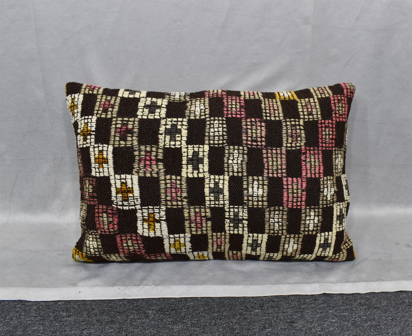 Yeni El Dokuma Dekoratif Kilim Kırlent Yastık Kılıfı 6915