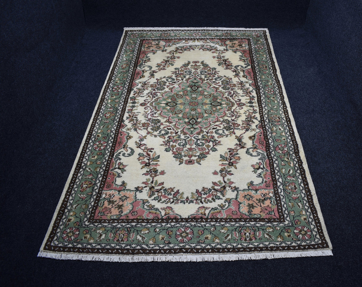 Yeni El Dokuma Görkemli Göbekli Sümerbank Tescilli Yün Salon Halısı 6930