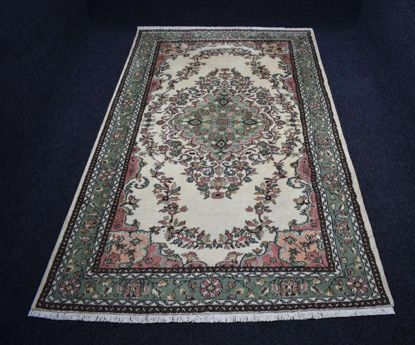 Yeni El Dokuma Görkemli Göbekli Sümerbank Tescilli Yün Salon Halısı 6930