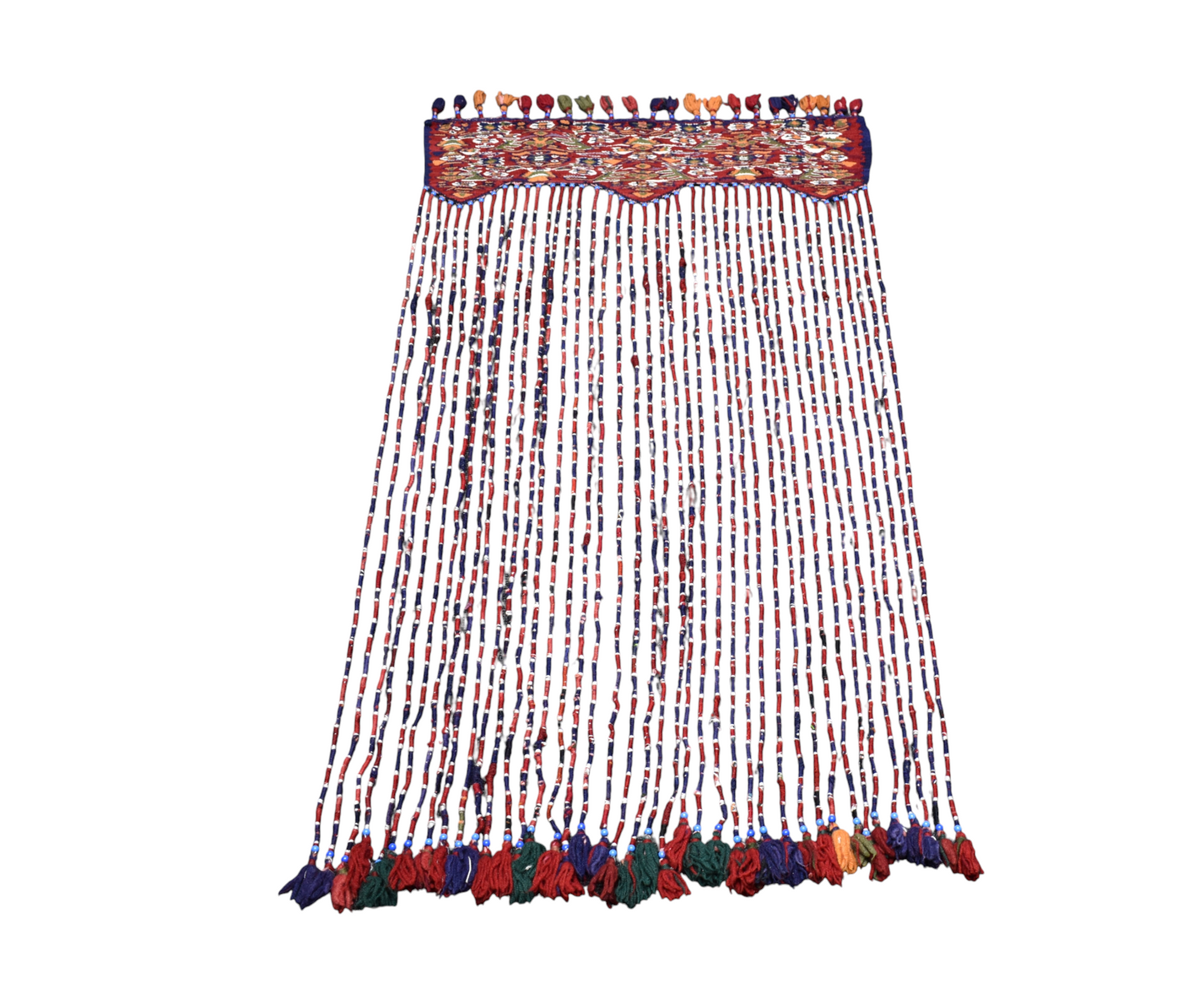 Yeni El Dokuma Boncuklu Kapılık Dekorluk İran Sine Yün Kilim 6933
