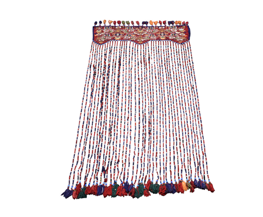 Yeni El Dokuma Boncuklu Kapılık Dekorluk İran Sine Yün Kilim 6933