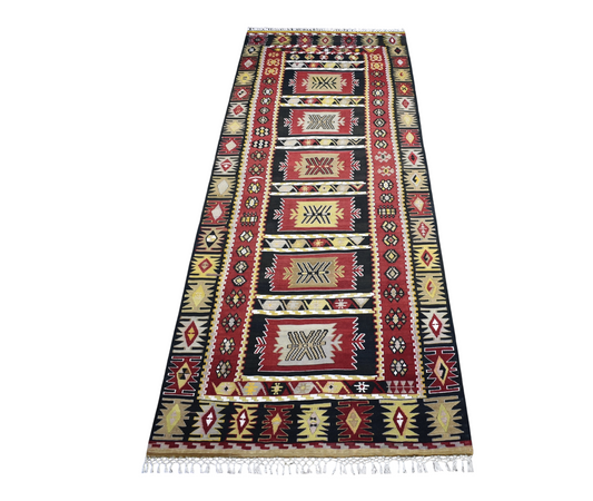 Yeni El Dokuma Otantik Karabağ Yolluk Yün Kilim 6934
