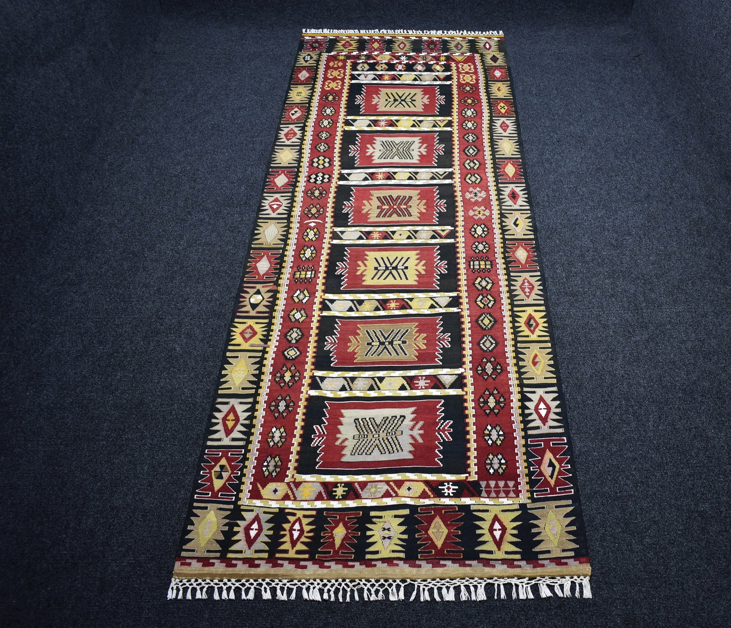 Yeni El Dokuma Otantik Karabağ Yolluk Yün Kilim 6934