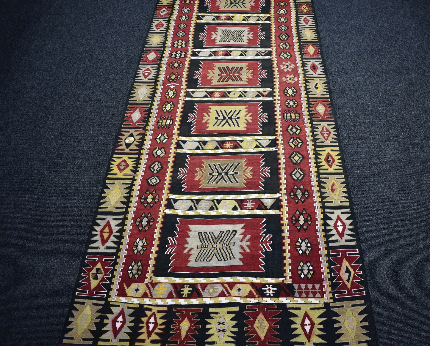Yeni El Dokuma Otantik Karabağ Yolluk Yün Kilim 6934