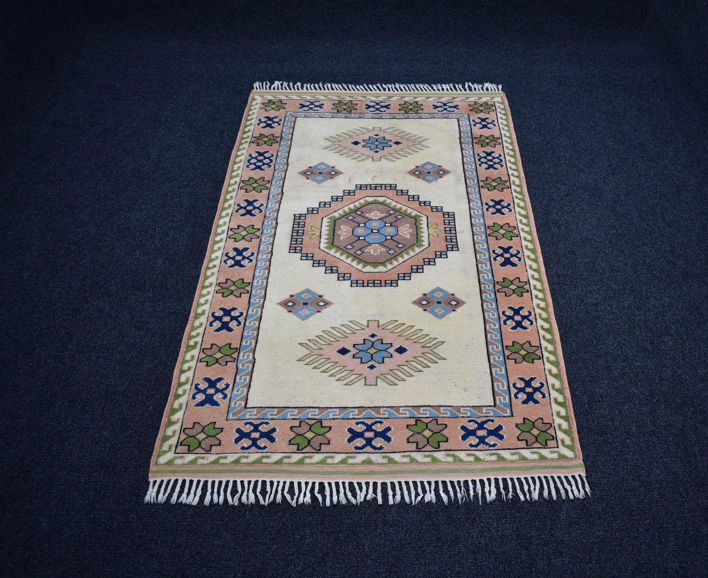 Vintage El Dokuma Benzersiz Nadir Niğde Kars Yörük Yün Halı 6939