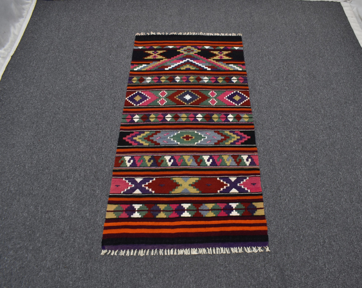 Yeni El Dokuma Otantik Elegant Seccade Malatya Yün Kilim 6946