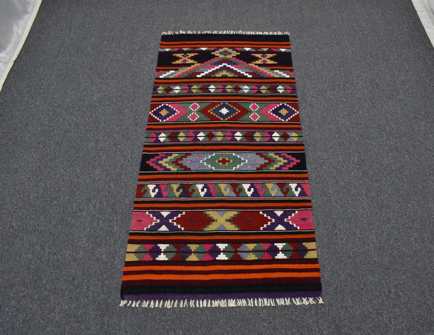 Yeni El Dokuma Otantik Elegant Seccade Malatya Yün Kilim 6946