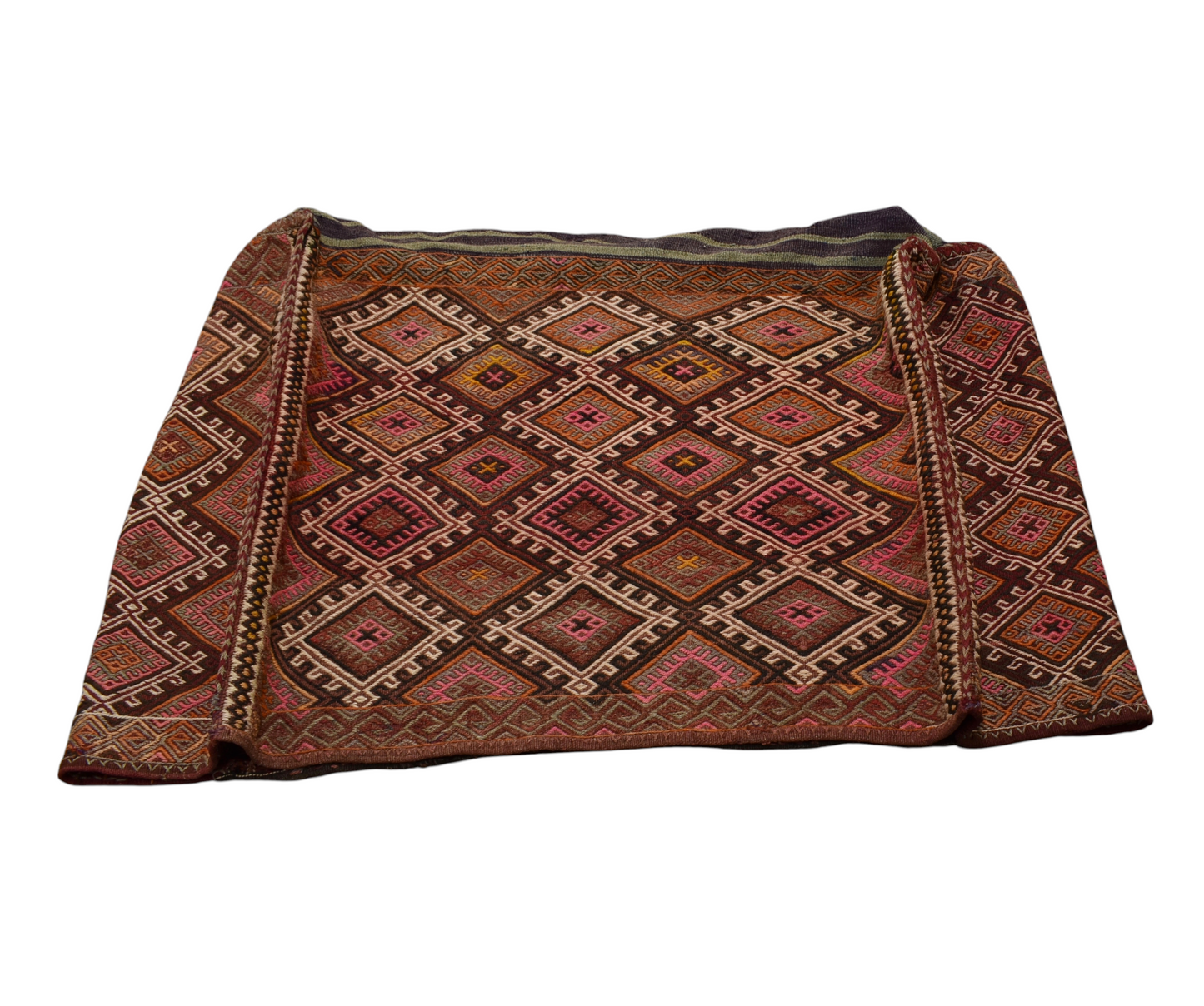 Antika El Dokuma Büyük Boy Kağızman Nadir Beşik Yün Kilim 6956