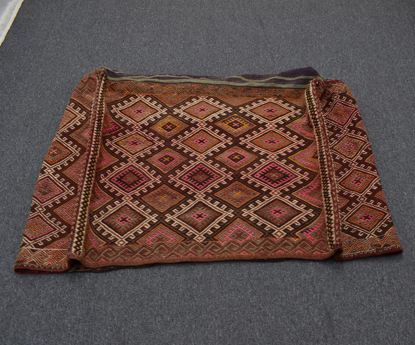 Antika El Dokuma Büyük Boy Kağızman Nadir Beşik Yün Kilim 6956