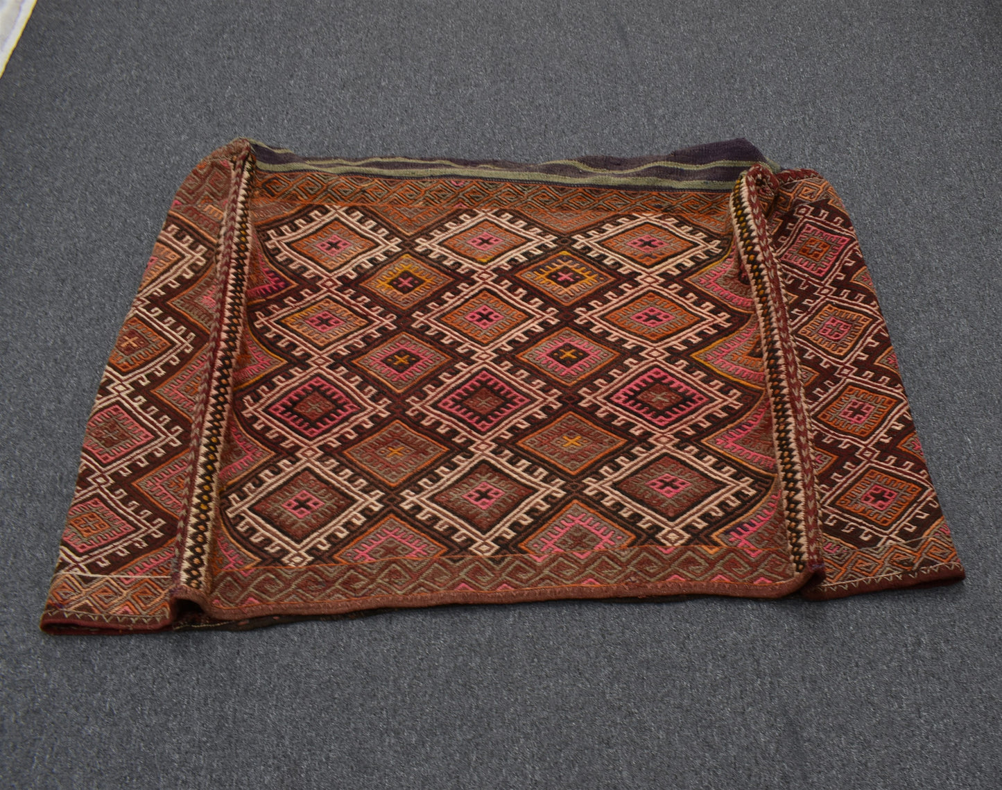 Antika El Dokuma Büyük Boy Kağızman Nadir Beşik Yün Kilim 6956
