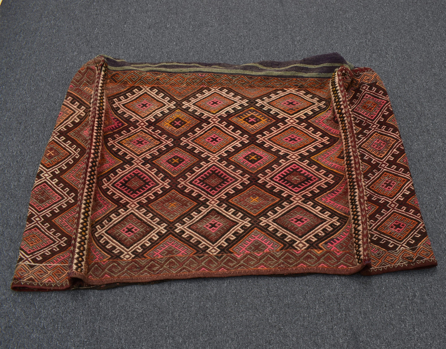 Antika El Dokuma Büyük Boy Kağızman Nadir Beşik Yün Kilim 6956